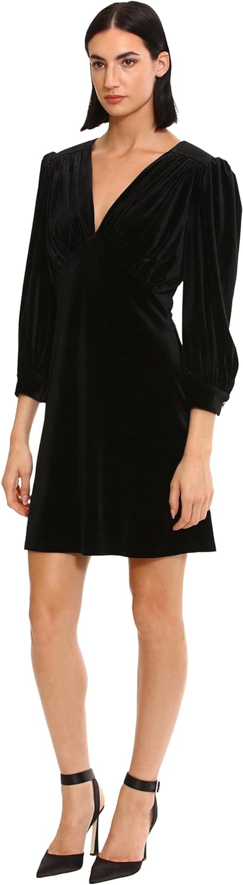 Donna Morgan Women'S Long Sleeve Empire Waist Velvet Dress Party Event Occasion Date Night Out Guest Of