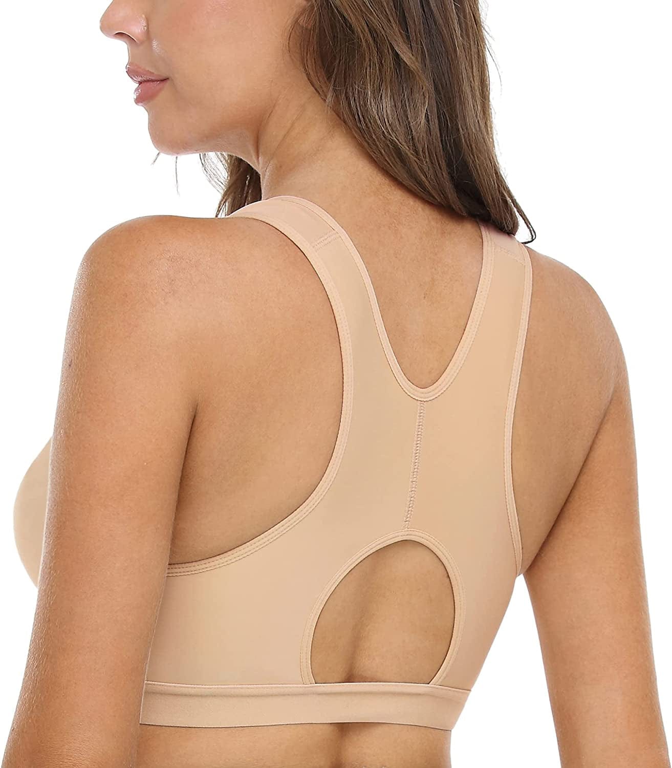 Dotvol Women'S Wireless Post-Surgery Front Closure Brassiere Adjustable Wide Strap Bra