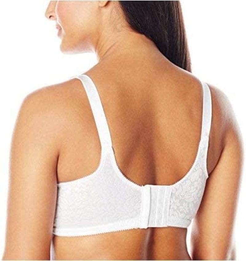 Double Support Wireless Bra, Lace Bra with Stay-In-Place Straps, Full-Coverage Wirefree Bra, Tagless for Everyday Wear