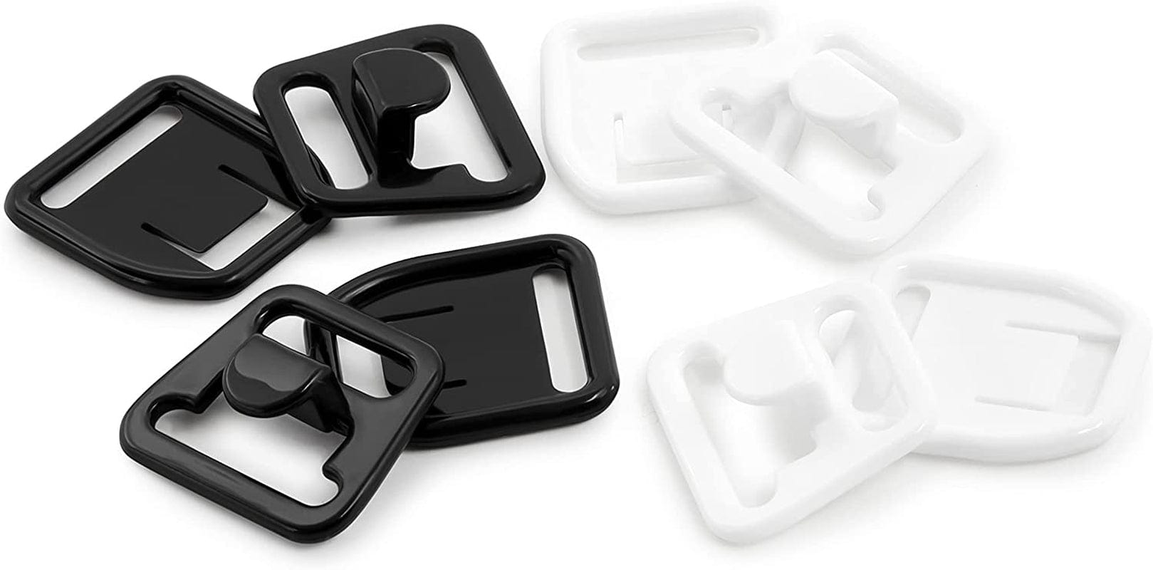 Dritz 56698-12-66 Bra Clips, 1/2-Inch, Black, White 4 Count
