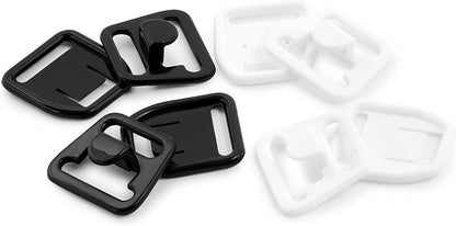 Dritz 56698-12-66 Bra Clips, 1/2-Inch, Black, White 4 Count