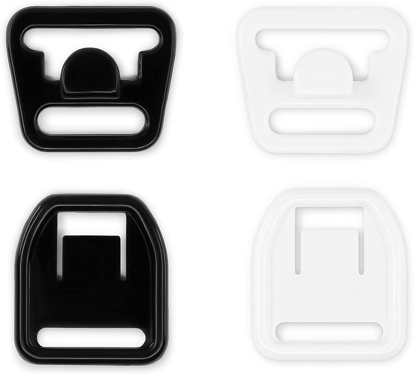 Dritz 56698-12-66 Bra Clips, 1/2-Inch, Black, White 4 Count