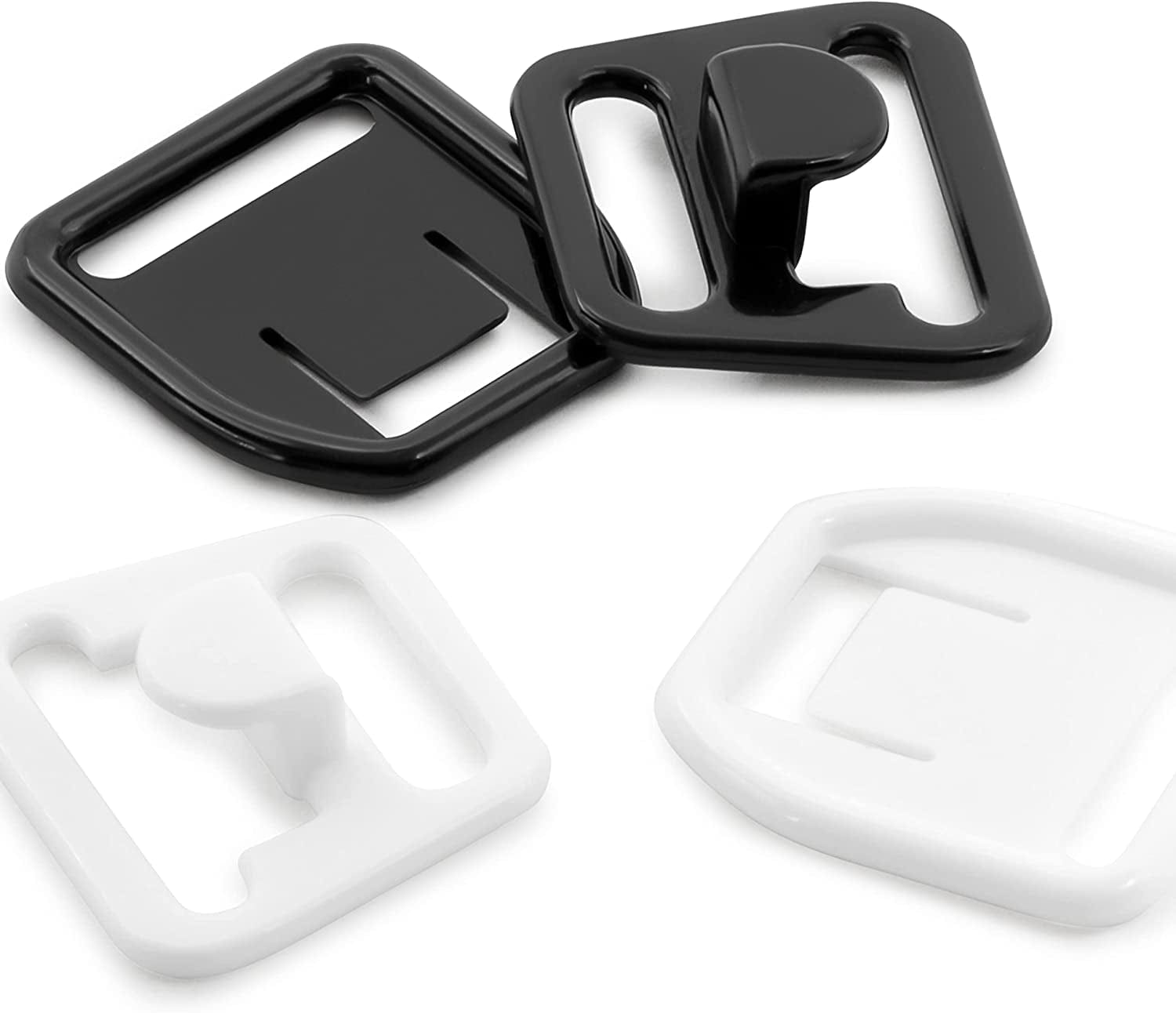 Dritz 56698-12-66 Bra Clips, 1/2-Inch, Black, White 4 Count