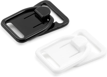 Dritz 56698-12-66 Bra Clips, 1/2-Inch, Black, White 4 Count