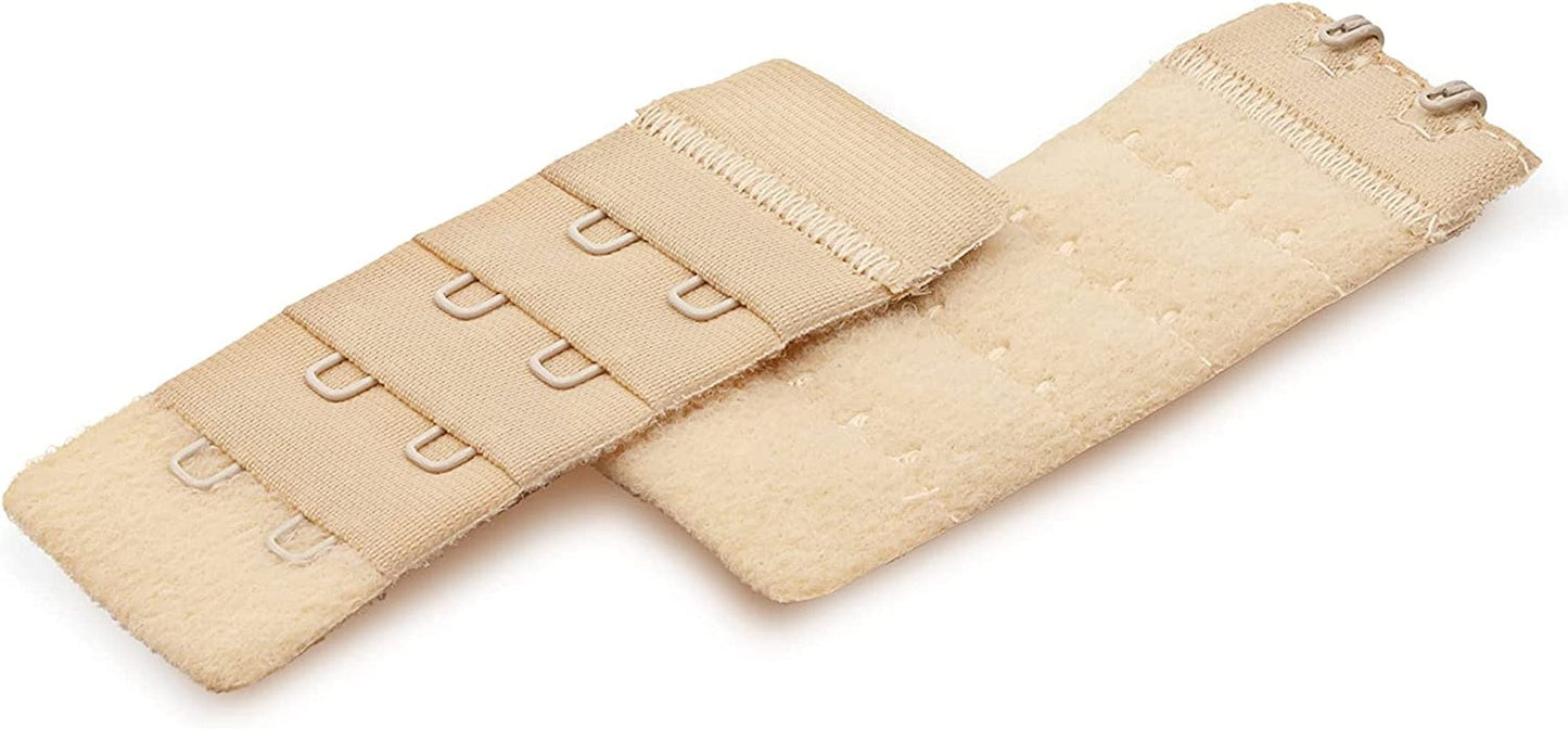 Dritz Back Bra Extenders, White, Beige, Black 3 Count