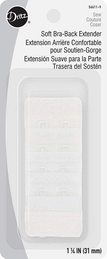 Dritz Womens 1-Pack Bra Extender, White, 3-Inch US White / 1-Pack / 1-1/4-Inch