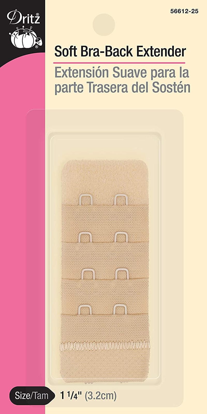 Dritz Womens 1-Pack Bra Extender, White, 3-Inch US Beige / 1-Pack / 1-1/4-Inch