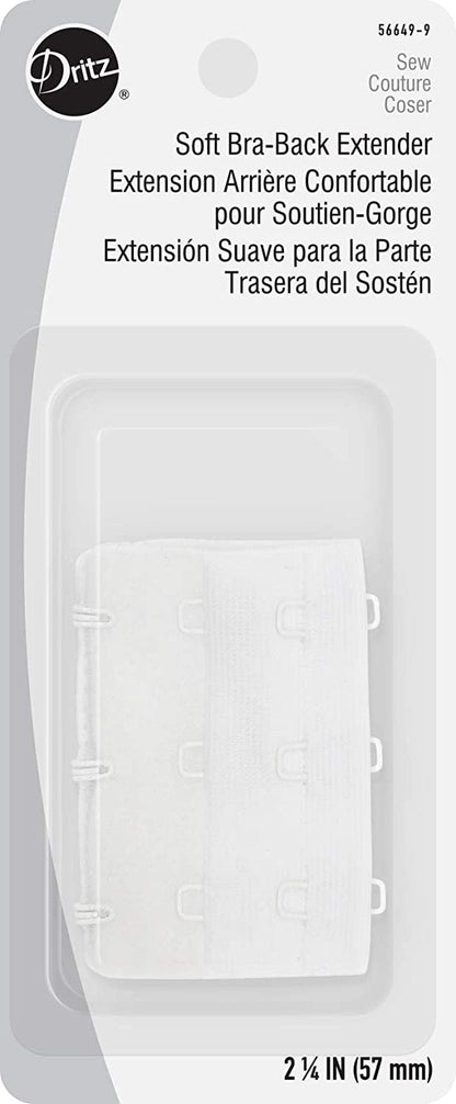 Dritz Womens 1-Pack Bra Extender, White, 3-Inch US White / 1-Pack / 2-1/4-Inch