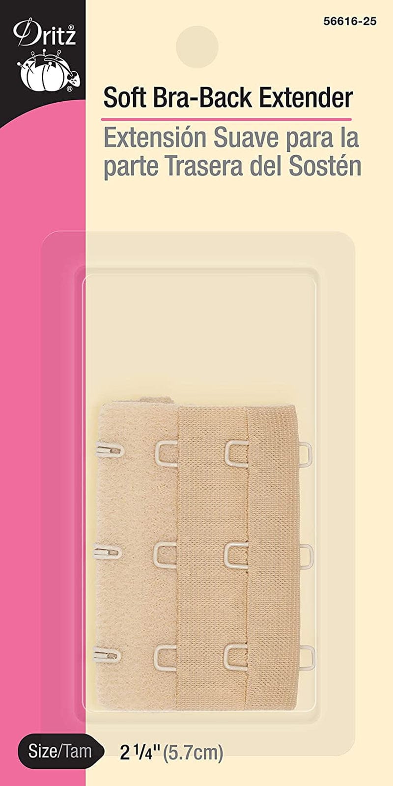 Dritz Womens 1-Pack Bra Extender, White, 3-Inch US Beige / 1-Pack / 2-1/4-Inch