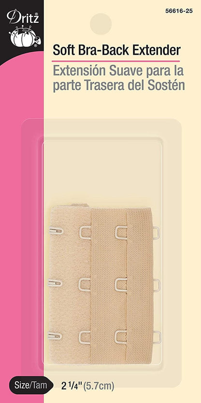 Dritz Womens 1-Pack Bra Extender, White, 3-Inch US Beige / 1-Pack / 2-1/4-Inch