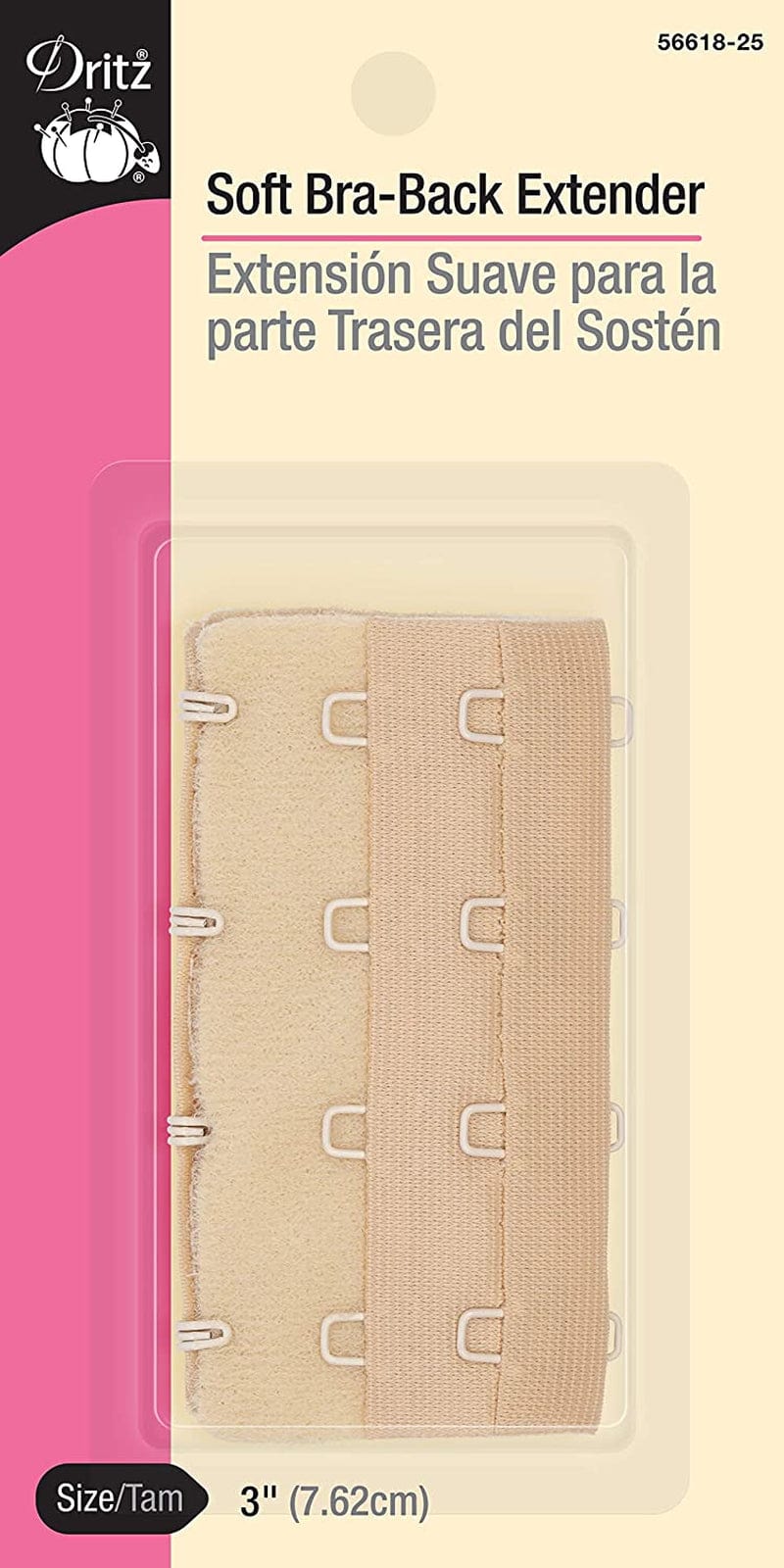 Dritz Womens 1-Pack Bra Extender, White, 3-Inch US Beige / 1-Pack / 3-Inch