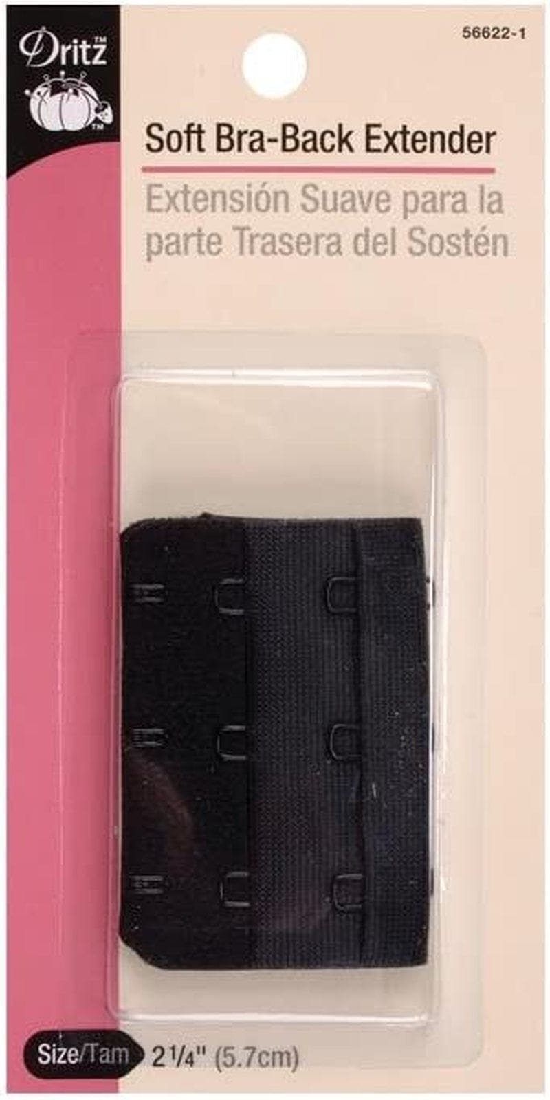 Dritz Womens 1-Pack Bra Extender, White, 3-Inch US Black / 1-pack / 2-1/4-Inch
