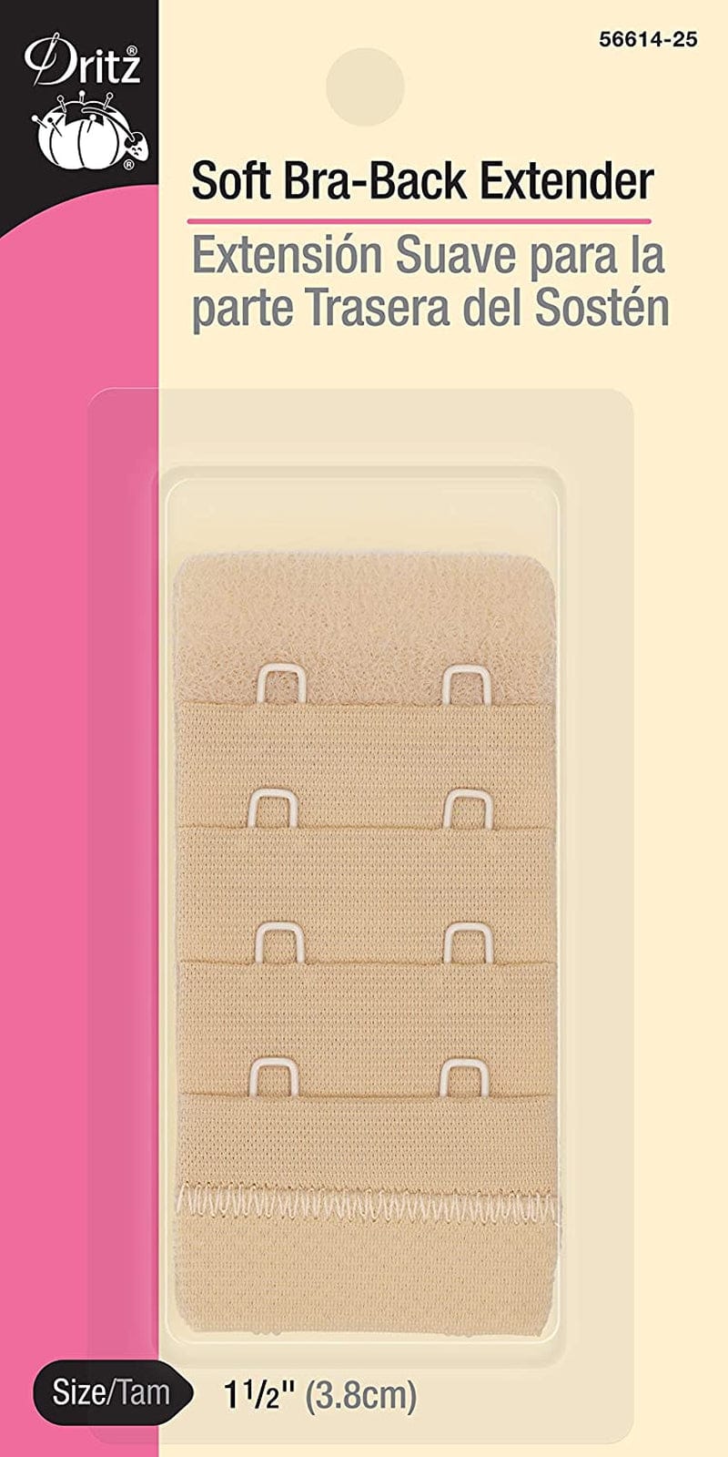 Dritz Womens 1-Pack Bra Extender, White, 3-Inch US Beige / 1-Pack / 1-1/2-Inch