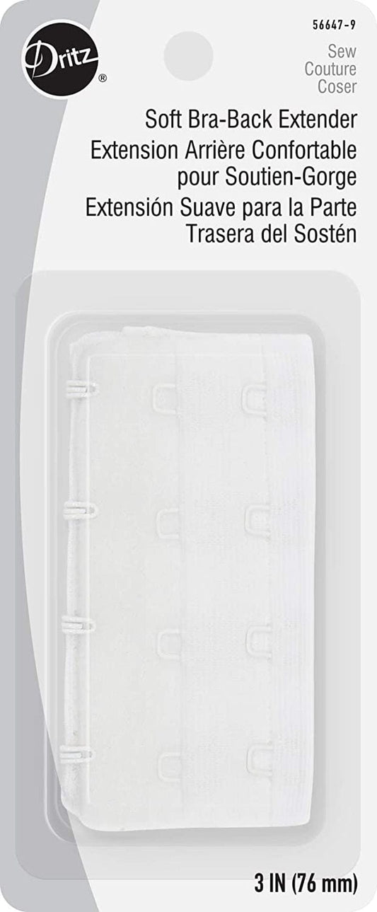 Dritz Womens 1-Pack Bra Extender, White, 3-Inch US White / 1-pack / 3-Inch