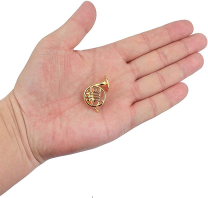 Dselvgvu Miniature Musical Instrument Fashion Lapel Brooch Pin with Red Velvet Lined Instrument Case Musical Gift Birthday Gift