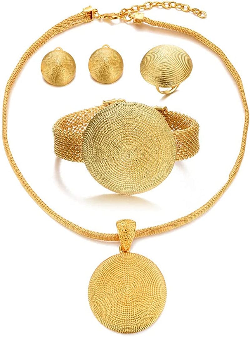 Dubai 24K Gold Plated Jewelry Sets for Women African Wedding Engagement Gifts Party Jewellery Sets SJ-329