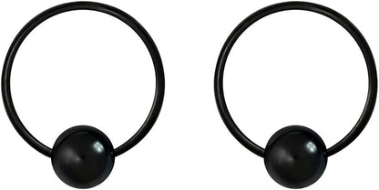 Forbidden Body Jewelry 316L Surgical Steel Captive Bead Piercing Hoop (Pair) 10G 12G 14G 16G 18G 20G, Diameter 6 to 12Mm Black and Rainbow Apparel & Accessories > Jewelry > Rings Forbidden Body Jewelry Black: 20g, 8mm  