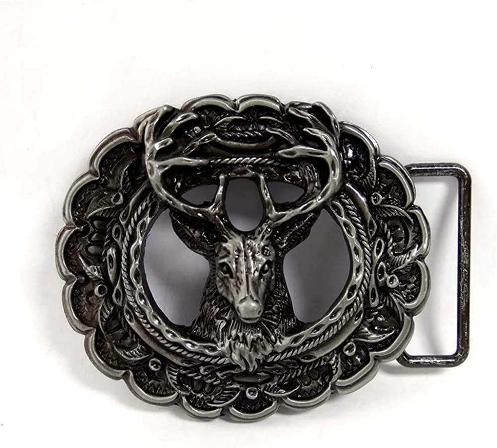 KDG Western Cowboy Belt Buckle for Belt Accessories Custom Buckle Apparel & Accessories > Clothing Accessories > Belt Buckles KDG 3d Deer Head  