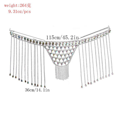 Canb Rhinestone Body Chains Sexy Body Belly Waist Skirt Chain Festival Body Jewelry for Women and Girls (Ⅱ) Apparel & Accessories > Jewelry > Body Jewelry CanB   