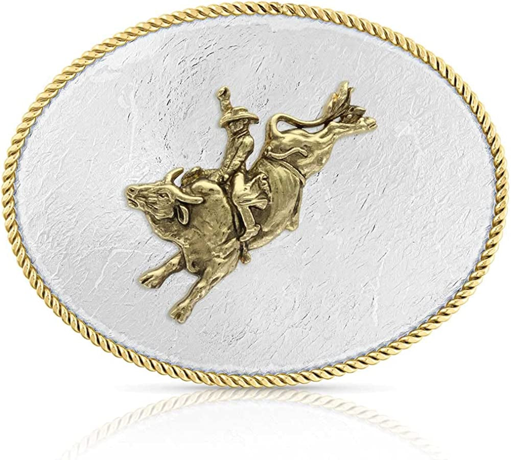 Montana Silversmiths Rope Trimmed Filigree Engraved Classic Western Buckle Apparel & Accessories > Clothing Accessories > Belt Buckles Montana Silversmiths Rough Waters Bullrider  