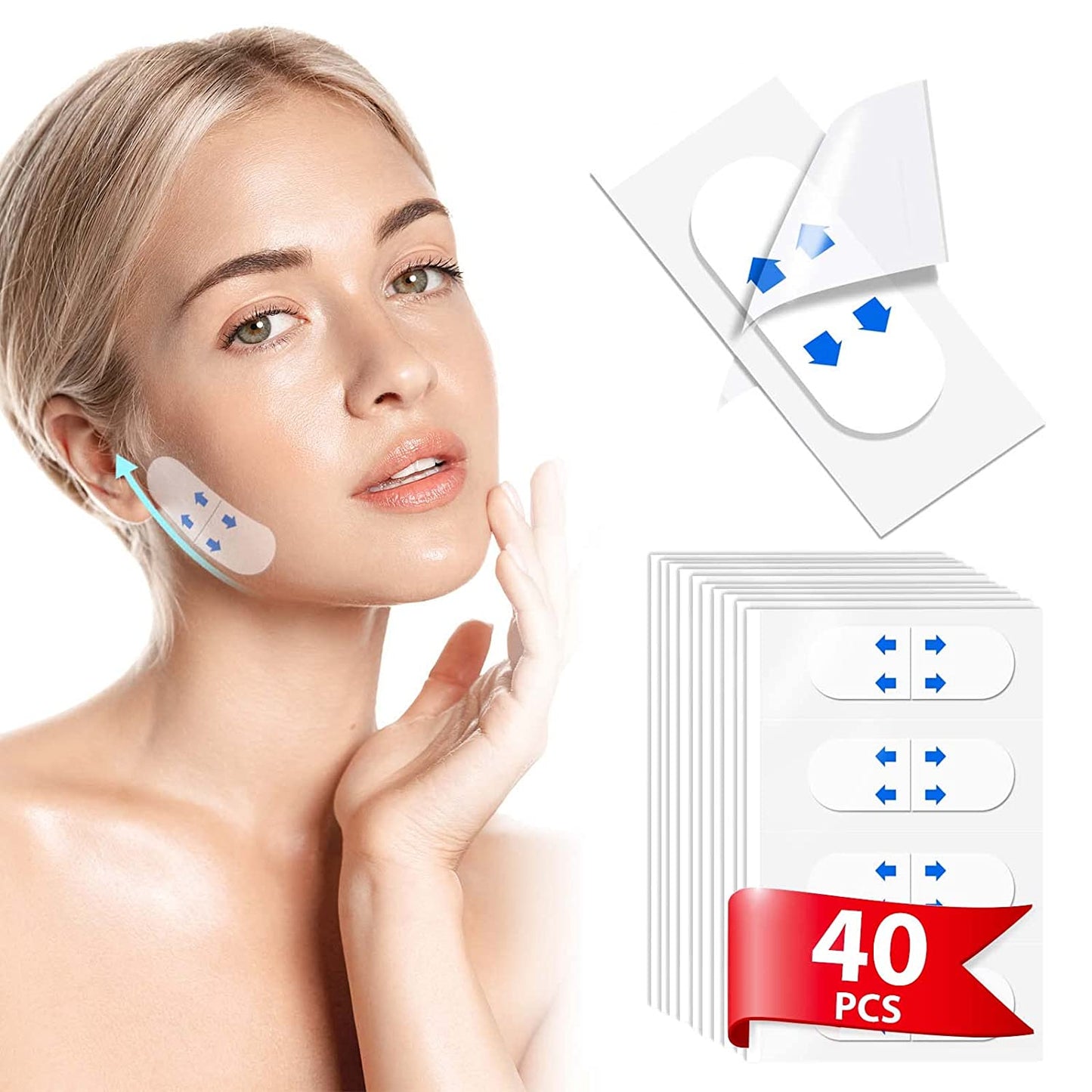 Face Lift Tape,Face Tape Lifting Invisible,Waterproof and Breathable Thin,Makeup Tools to Hide Double Chin and Wrinkles around the Eyes & Neck,40 Pieces Health & Beauty > Personal Care > Cosmetics > Cosmetic Tools > Skin Care Tools Tetyana naturals   