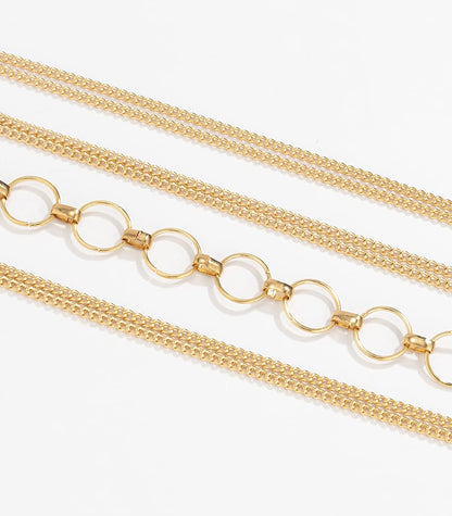 Body Chains for Women Sexy Skinny Crossover Full Body Jewelry for Bikini Swimsuit Wedding Dress Necklace and Belly Chain Set Apparel & Accessories > Jewelry > Body Jewelry Tosmifairy   