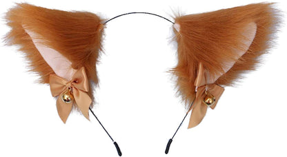 Faylay Cosplay Girl Plush Furry Cat Ears Headwear Accessory for Cam Girl Party Apparel & Accessories > Clothing Accessories > Headwear Faylay 8-tmrlthdj  