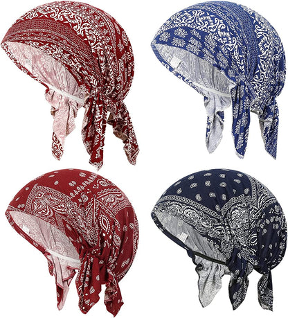Summer Chemo Scarf Lightweight Silky Beanie Ruffle Cap Cancer Headwear for Womens Apparel & Accessories > Clothing Accessories > Headwear DancMolly Style C  
