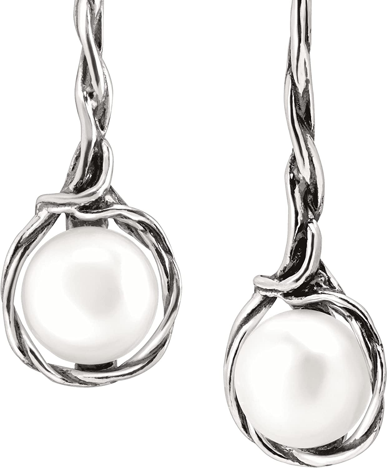 Silpada 'Intertwining Vines' 10.5-11 Mm Freshwater Cultured Pearl Twisted Drop Earrings in Sterling Silver Apparel & Accessories > Jewelry > Earrings Silpada   