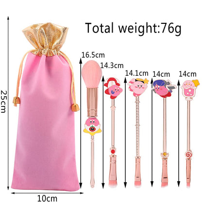 Cartoon Kirbys Makeup Brushes, Pink Cute Kirbys Makeup Brushes Set Professional Metal Handle Face Eye Makeup Brushes & Tools Health & Beauty > Personal Care > Cosmetics > Cosmetic Tools > Makeup Tools KF Ornament   