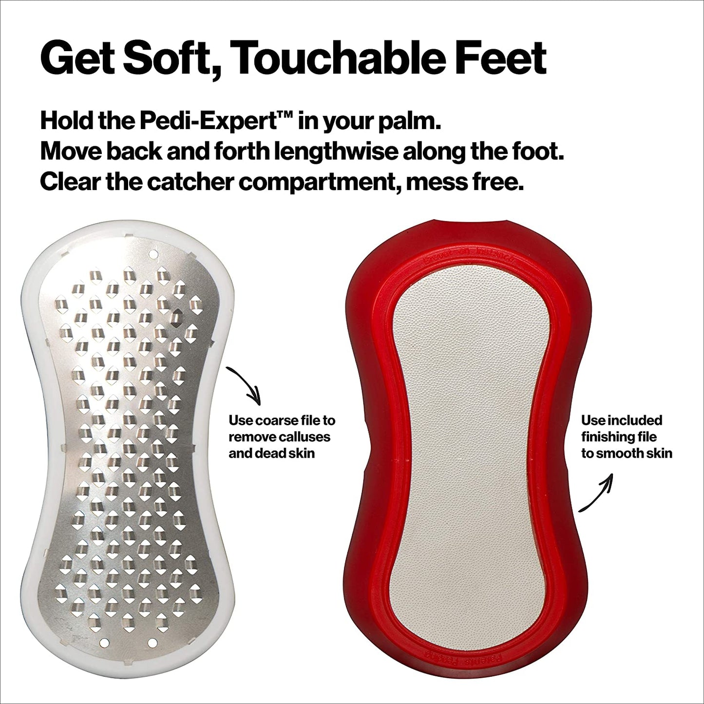 Pedicure Kit by Revlon, Pediexpert Foot File, Callus Remover & Nail Clipper, Nail Care Tools, Easy to Use, Stainless Steel, 3 Piece Set Health & Beauty > Personal Care > Foot Care REVLON   