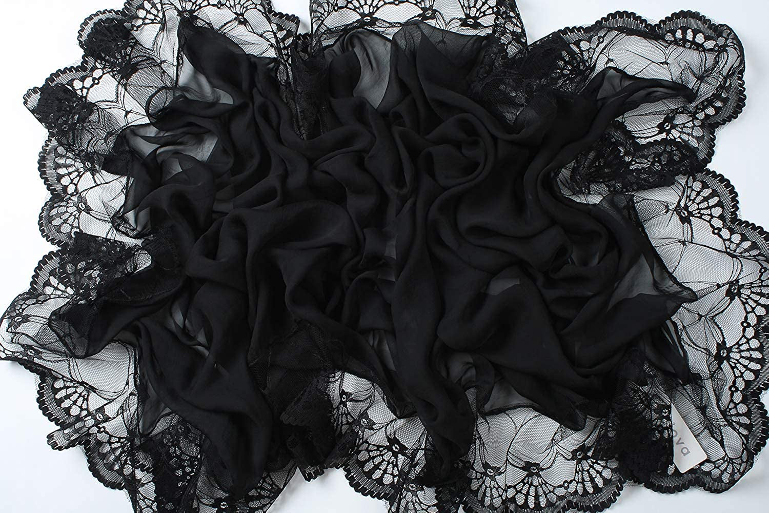 Corciova Fashion Chiffon Long Women Lace Scarf Lightweight Hunter Pashmina Shawl Apparel & Accessories > Clothing Accessories > Scarves & Shawls corciova   