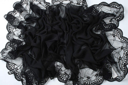 Corciova Fashion Chiffon Long Women Lace Scarf Lightweight Hunter Pashmina Shawl Apparel & Accessories > Clothing Accessories > Scarves & Shawls corciova   