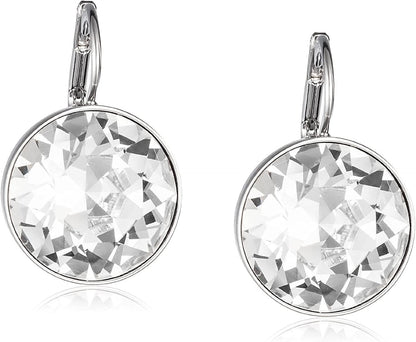 Swarovski Authentic Bella Rhodium Plated Charming White Pierced Mini Earrings Apparel & Accessories > Jewelry > Earrings Swarovski   