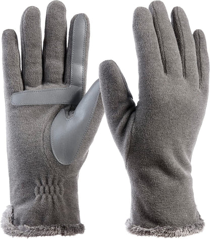 Isotoner Womens Stretch Fleece Gloves with Microluxe Lining and Smart Touch Technology Apparel & Accessories > Clothing Accessories > Gloves & Mittens KYLIE MAX Heather Grey - Smartdri One Size 