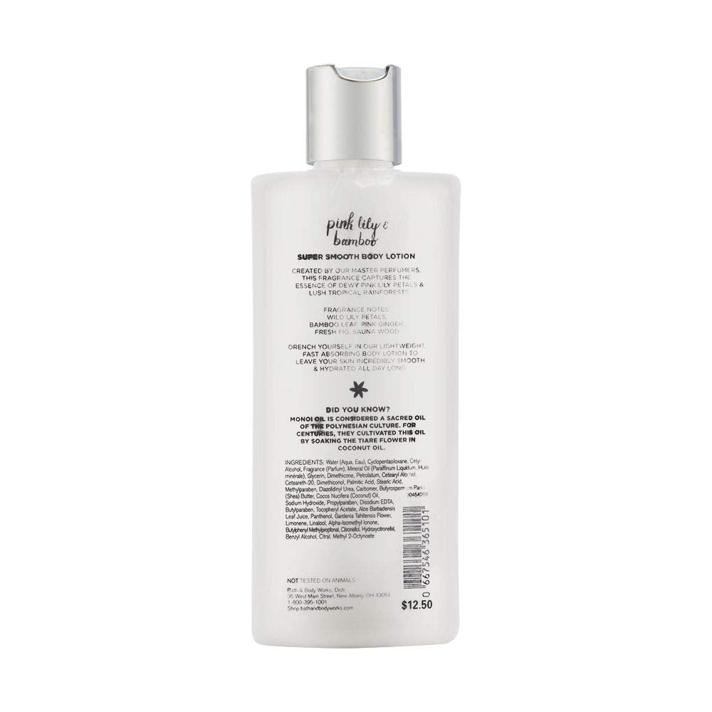 Bath & Body Works Pink Lily & Bamboo Super Smooth Body Lotion, 8 Ounce Health & Beauty > Personal Care > Cosmetics > Bath & Body Bath & Body Works   