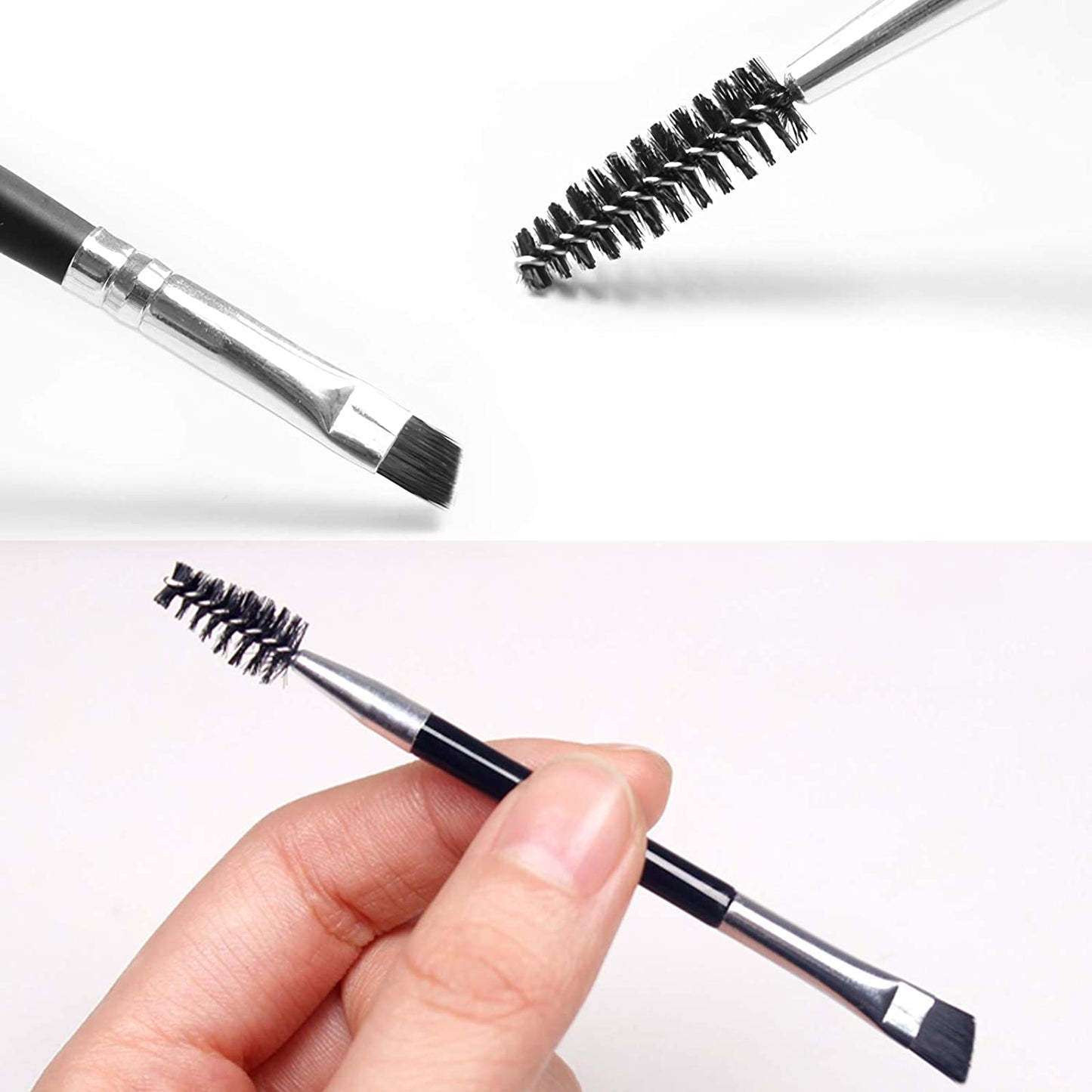 Greenlife 3Pcs Professional Eyelash Comb Lash Brush Duo Eyelash Brush Curlers Double-Ended Dual Eyebrow Brush Mascara Spoolie Separator Angled Brow Brush Steel Makeup Grooming Tool Health & Beauty > Personal Care > Cosmetics > Cosmetic Tools > Makeup Tools GreenLife   