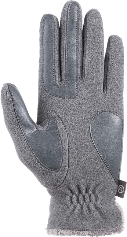 Isotoner Womens Stretch Fleece Gloves with Microluxe Lining and Smart Touch Technology Apparel & Accessories > Clothing Accessories > Gloves & Mittens KYLIE MAX Oxford Heather - Without Smartdri One Size 