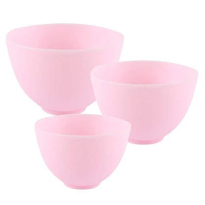 Healifty 3Pcs Diy Face Mixing Bowl Face Mask Bowl Facial Mud Bowl Silicone Bowl Cosmetic Beauty Tool for Home Salon Spa Face Skin Applicator Bowl (White) Health & Beauty > Personal Care > Cosmetics > Cosmetic Tools > Skin Care Tools Healifty Pink  