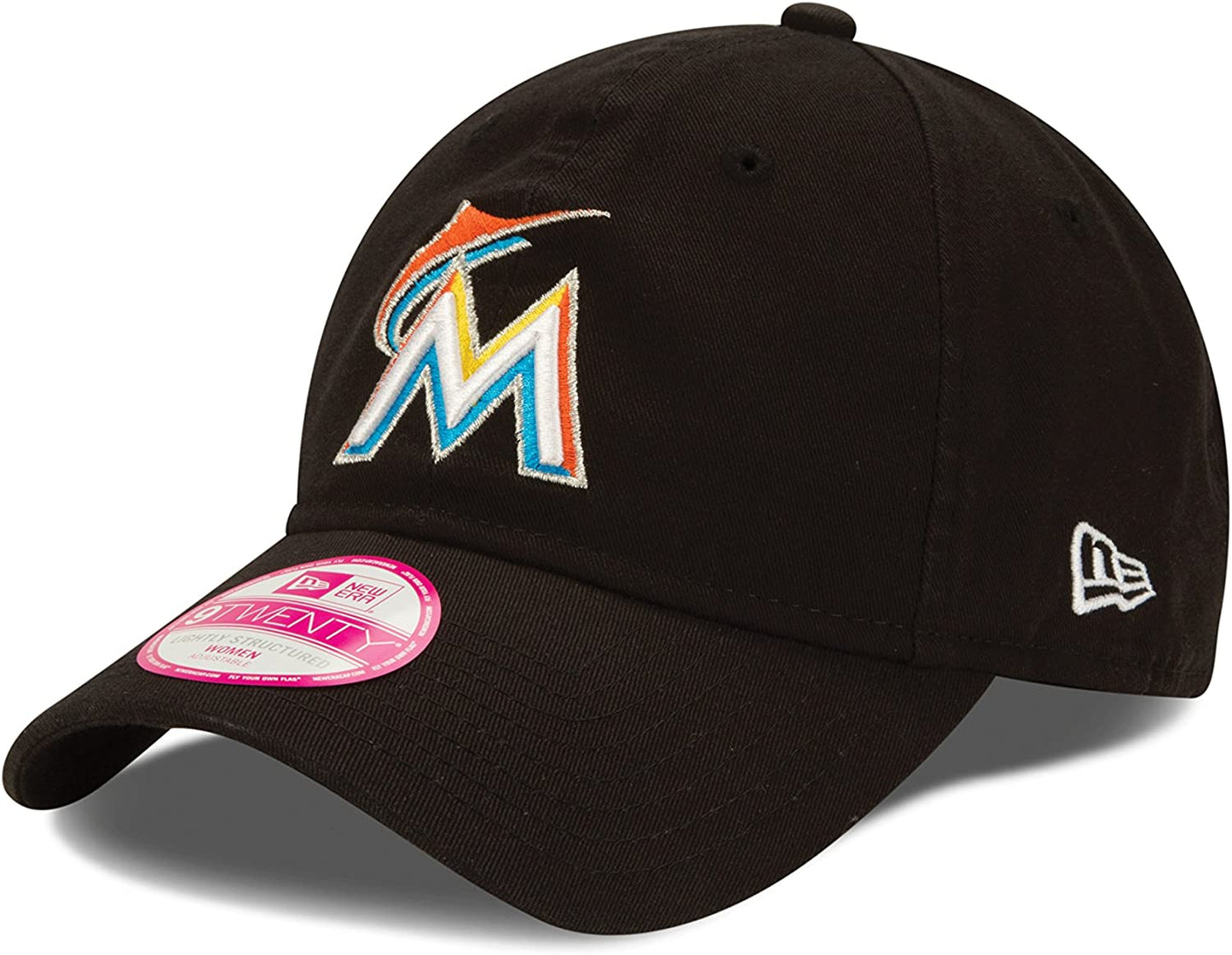 New Era MLB Women'S Essential 9Twenty Adjustable Cap Apparel & Accessories > Clothing Accessories > Hats New Era Miami Marlins  