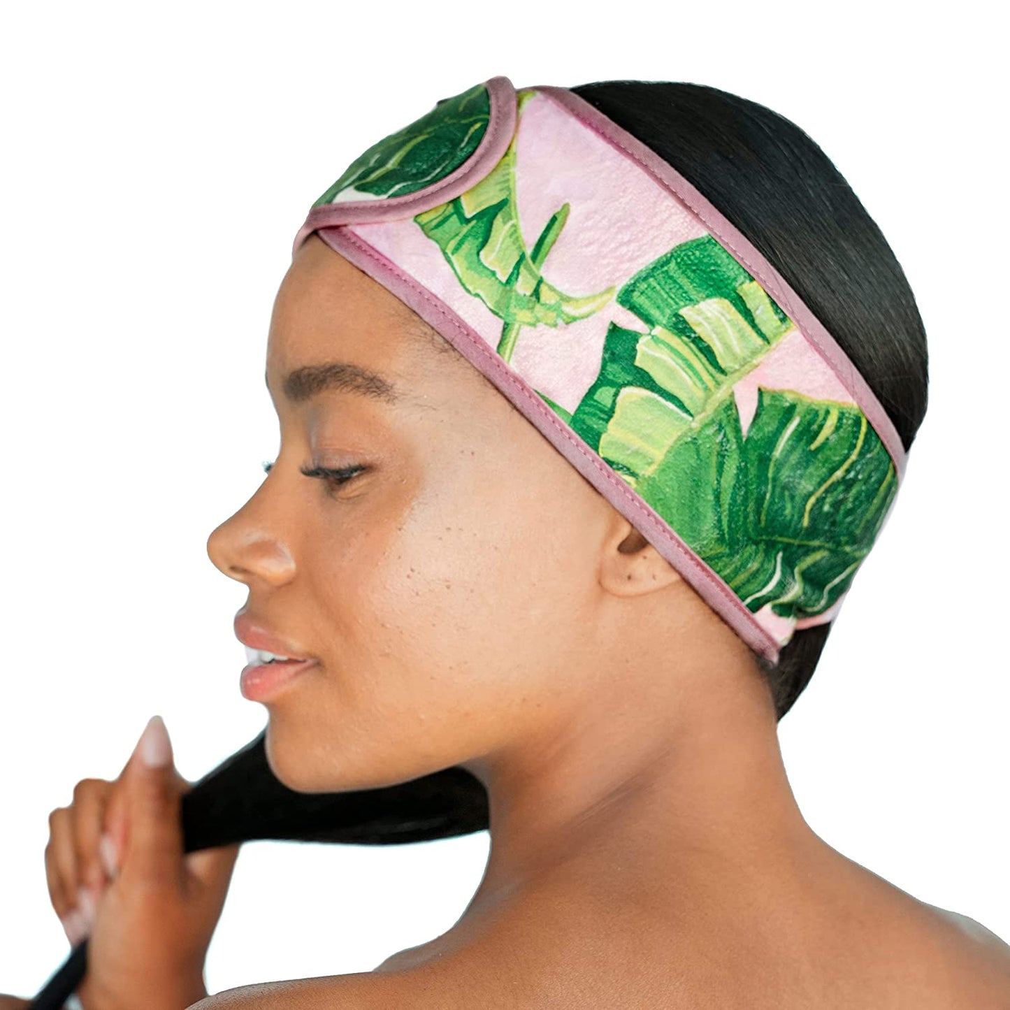 Kitsch Spa Headband for Women, Makeup Headband, Multi-Functional Head Band, Skincare Headband, Face Washing Headband for Women, Microfiber Headband (Palm Leaves) Apparel & Accessories > Clothing Accessories > Bandanas & Headties Kitsch Palm Leaves  
