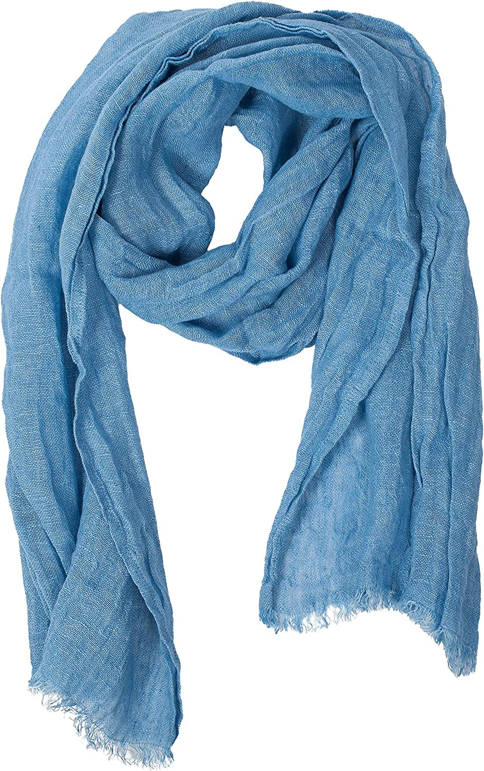 Lusie'S Linen Scarf - 100% Linen - Imported from Europe Apparel & Accessories > Clothing Accessories > Scarves & Shawls LUSIE'S LINEN Light Blue  