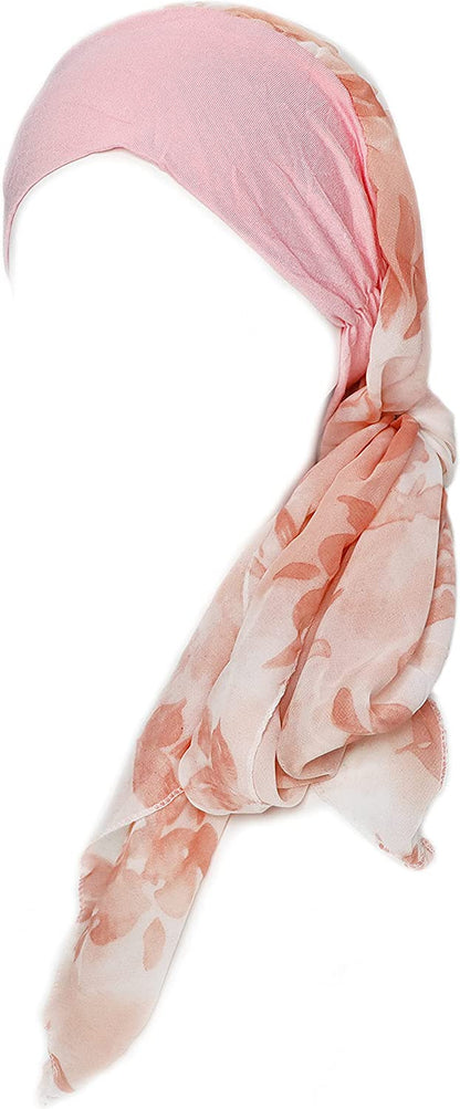 Headwear for Women Sleep Beanie Head Scarf for Bald Wraps Cancer Hats Turbans Apparel & Accessories > Clothing Accessories > Headwear Gragengs Orange Flower  