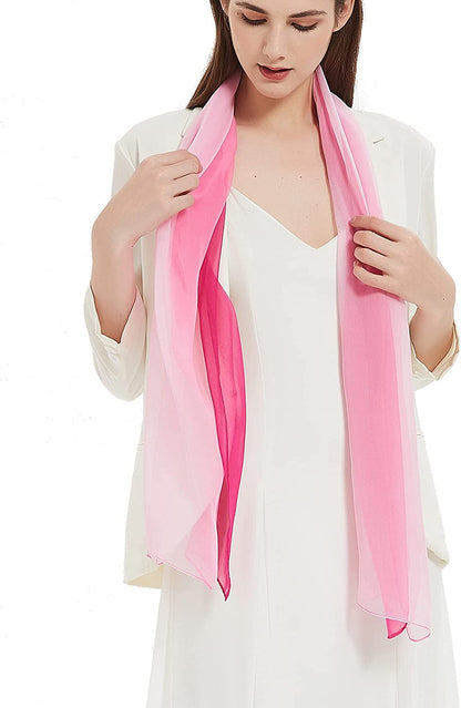 Long Chiffon Sheer Scarf Gradient - Pantonight Shaded Colors Lightweight Scarf for Womens Apparel & Accessories > Clothing Accessories > Scarves & Shawls PANTONIGHT Col 701  