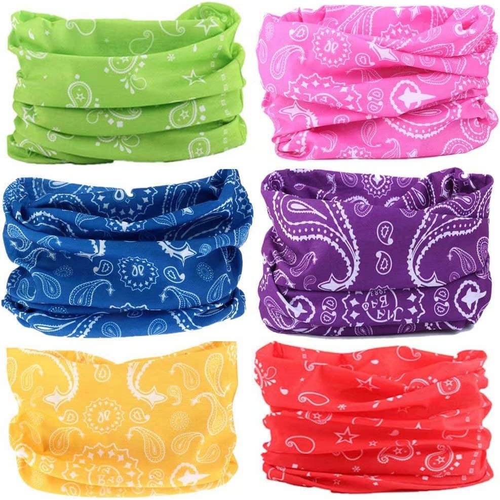 DEMIL 6PCS/8PCS/12PCS Seamless Headband Bandanas Headwear for Men&Women Scarf Apparel & Accessories > Clothing Accessories > Headwear Demil Sports 6pcs-3rains  