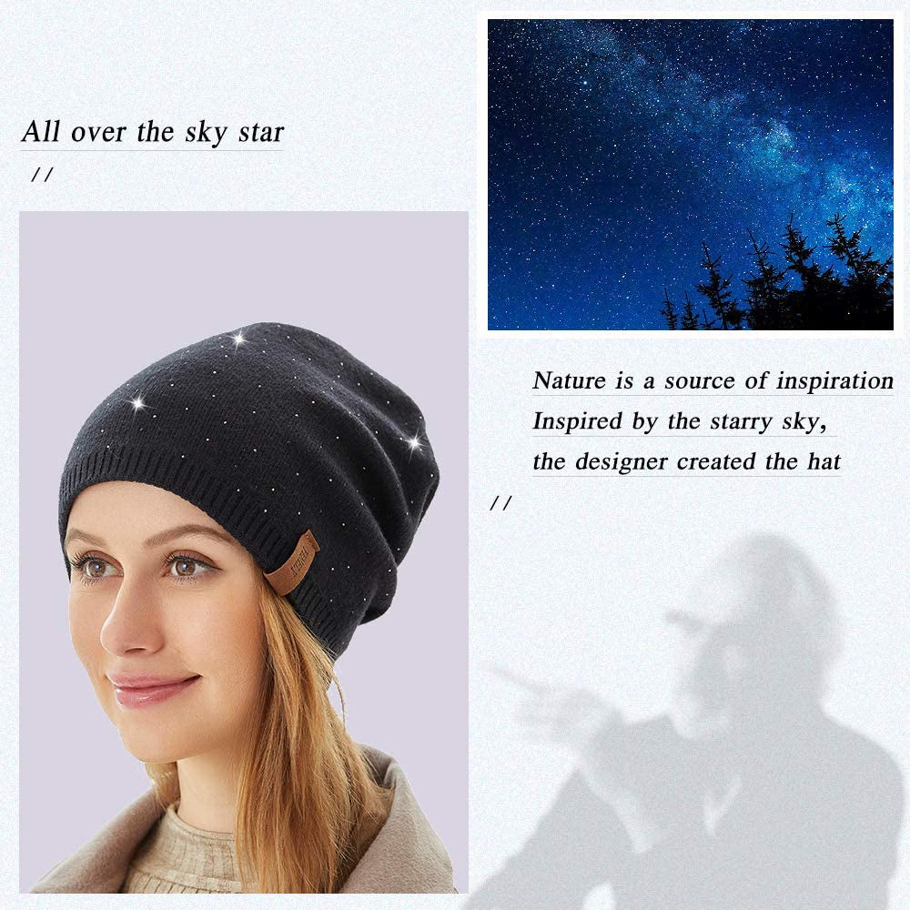 Women Winter Beanie Knitted Hats Warm Soft Slouchy Cashmere Headwear Cap for Womens Lady Mother Apparel & Accessories > Clothing Accessories > Headwear FENELY   