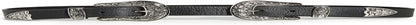 B-Low the Belt Women'S Baby Bri Bri Belt Apparel & Accessories > Clothing Accessories > Belts B-Low the Belt Black/Silver Small 