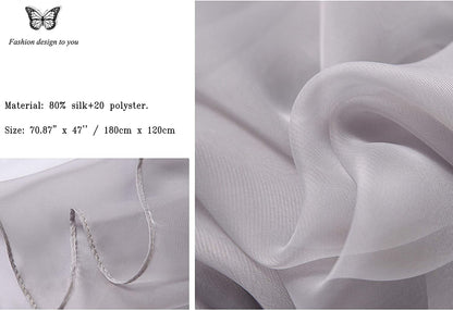 K-Elewon Solid Color Silk Scarf Fashion Scarves Wrap Long Lightweight Shawls for Women Apparel & Accessories > Clothing Accessories > Scarves & Shawls K-Elewon   