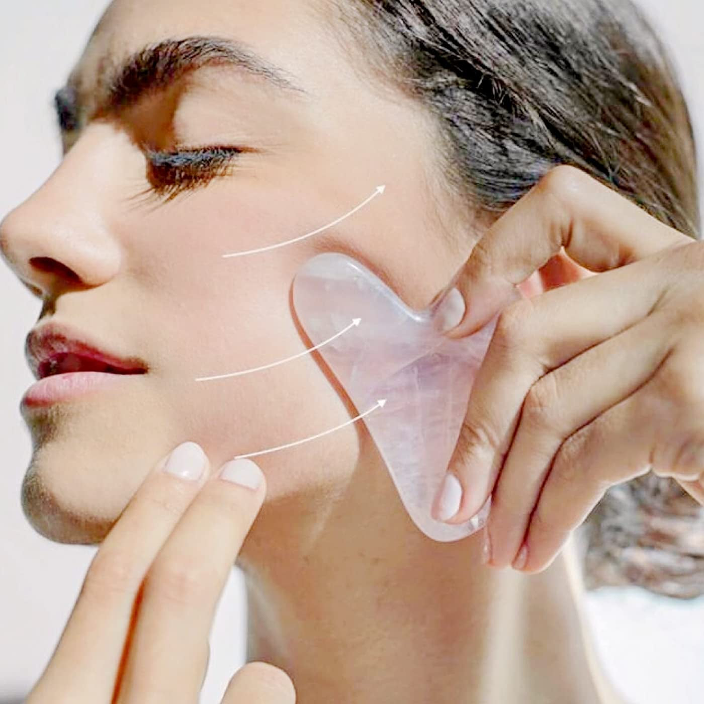 Gua Sha Facial Tools Healing Crystal - Self Care Gifts for Women Skin Care Tools Natural Massager for Skincare Face Body Relieve Muscle Tensions Reduce Puffiness (Rose Quartz) Health & Beauty > Personal Care > Cosmetics > Cosmetic Tools > Skin Care Tools ROSELYNBOUTIQUE   