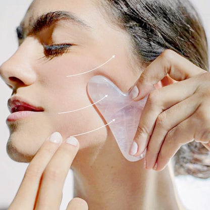 Gua Sha Facial Tools Healing Crystal - Self Care Gifts for Women Skin Care Tools Natural Massager for Skincare Face Body Relieve Muscle Tensions Reduce Puffiness (Rose Quartz) Health & Beauty > Personal Care > Cosmetics > Cosmetic Tools > Skin Care Tools ROSELYNBOUTIQUE   
